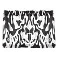 thumbnail image 1 of Black and Graffiti Tier Curtains Tier Kitchen Living Room Bedroom Balcony 2 Panels 27x24 Inch, 1 of 9