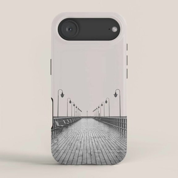 Black and Gray Boardwalk Pier Tough Case for Apple iPhone, Polycarbonate and TPU