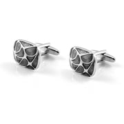 Black and Gray Designed Cuff Links
