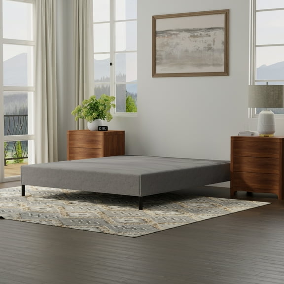 Black and Gray Full Foundation | Strong support, tool-free assembly, fits any mattress type