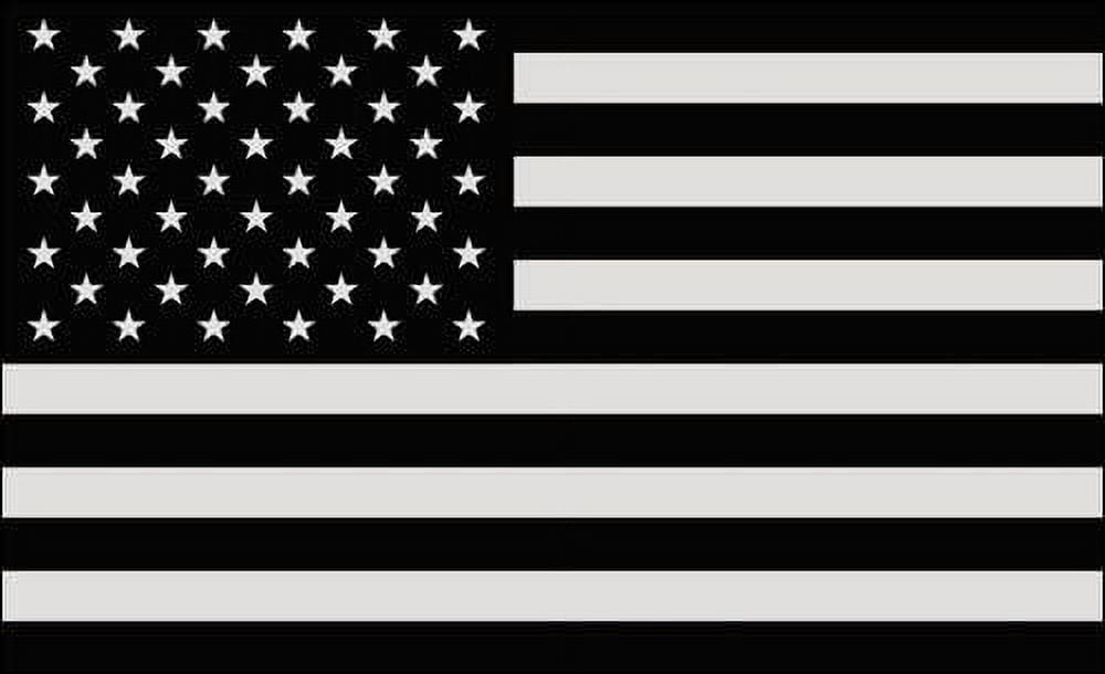 Black And Gray USA Flag Sticker - Muted American Decal For Cars, Laptops, And More