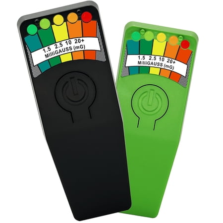 Black and Green 2 Pack EMF Meter Ghost Hunting Magnetic Field Detector Spirit Box Paranormal Equipment Tester 50Hz-20,000Hz