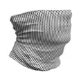 thumbnail image 1 of Black and Grey Neck Gaiter, Rhombus Pattern, Unisex, Black Pale Grey White, by Ambesonne, 1 of 3