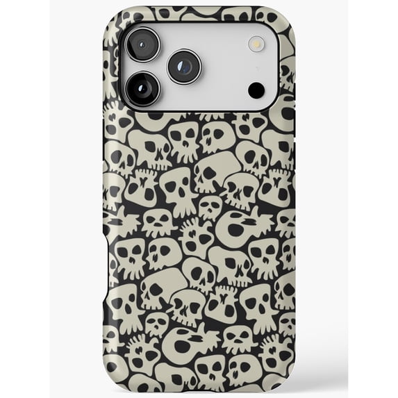 Phone For Delivery Black and Ivory Skull Collage Tough Phone Case for Apple iPhone ...