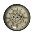thumbnail image 1 of Black and Ivory Vintage Gear Industrial Wall Clock, 1 of 5