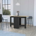 Black and Macadamia Folding Dining Table 3 Adjustable Forms, Space