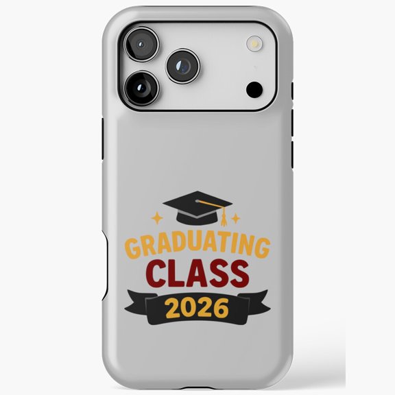 Black and Maroon Graduating Class 2026 Cap iPhone Case 11 through 17 Pro Max