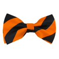 thumbnail image 1 of Black and Orange College Stripe Pre-Tied Bow Tie, 1 of 4