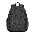 thumbnail image 1 of Black and Orange Leopard Print Backpack for School, Cute School Bag with Adjustable Shoulder Straps and Padded Back, 15"x11.42"x5.5", 1 of 5