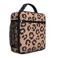 thumbnail image 1 of Black and Orange Leopard Print Pattern Insulated Lunch Bag Teens,Lunch Box for Men Women for Work,Picnic or Travel,10.2x9.5x4.3 Inches,8 Can Capacity, 1 of 6