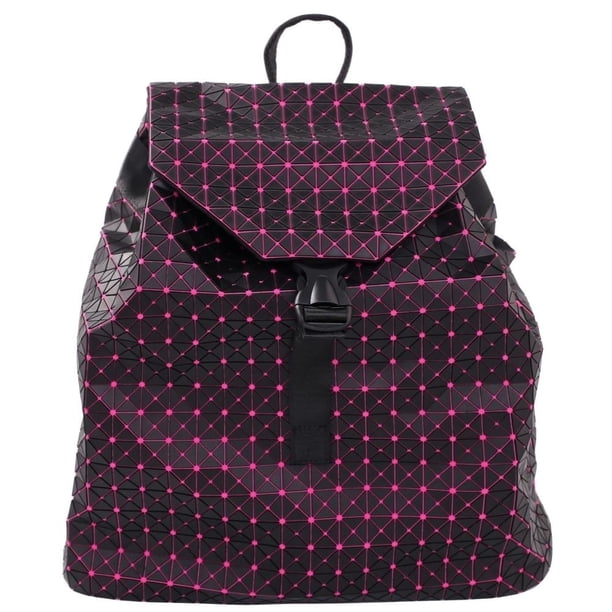 Stylish Pink and Black Women\'s Backpack Chic Striped Backpack for School or Travel - Stylish Pink  main image 2