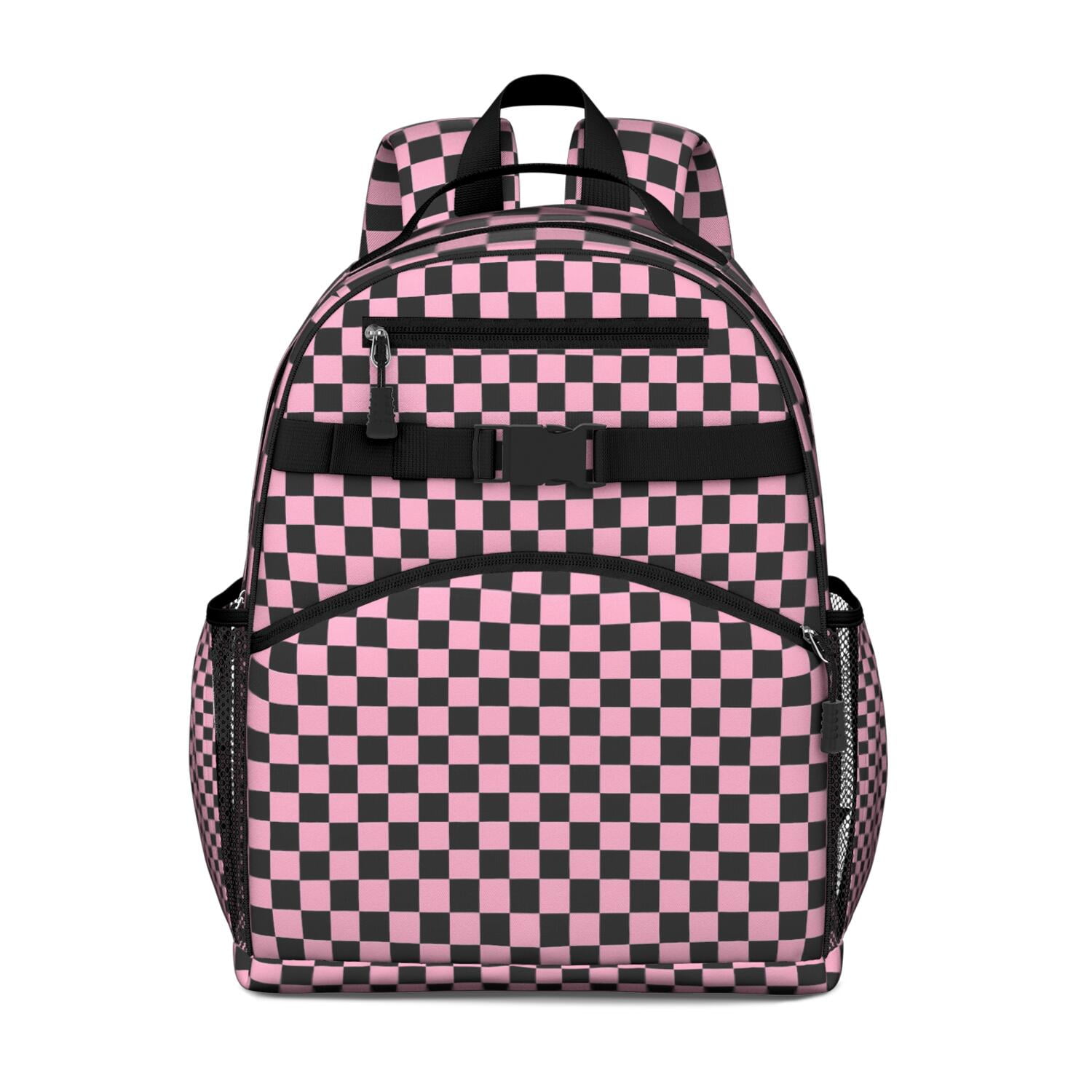 checkerboard mini backpack (Copy) Clear Checkered so it will not contain a binder. Disney Minnie Ear Checkerboard Mini
