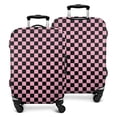 thumbnail image 1 of Black and Pink Checkerboard Pattern Luggage Cover Fashion Suitcase Cover Baggage Covers Fit 25-28 Inch Luggage (Go Travel), 1 of 5