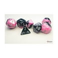 thumbnail image 1 of Black and Pink Gemini Mini Dice with White Colored Numbers 10mm (3/8in) Set of 7 Chessex, 1 of 2