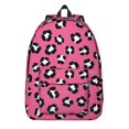 thumbnail image 1 of Black and Pink Leopard Print Backpack for School, Cute School Bag with Adjustable Shoulder Straps and Padded Back, 15.7"x11.8"x5.5", 1 of 5