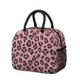 thumbnail image 1 of Black and Pink Leopard Print Insulated Leakproof Lunch Box for Work, Lunch Bag for Women Men, Loncheras Para Mujer for Beach Travel Picnic Camping, 1 of 6