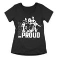 thumbnail image 1 of Black and Proud Black History Month Women's V-neck, M, Black, 1 of 4