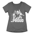 thumbnail image 1 of Black and Proud Black History Month Women's V-neck, M, Charcoal, 1 of 4