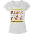 thumbnail image 1 of Black and Proud V-Neck T-Shirt for Women - S M L XL 2XL Graphic Tee - Black History Month Clothes Political Resistance Shirt Ladies, 1 of 2