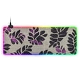 thumbnail image 1 of Black and Purple Leaves RGB Gaming Mouse Pad Large Keyboard Mat Rubber Base 13 Light Modes, 1 of 6