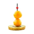 thumbnail image 1 of Black and Red Bamboo Short Mini Ball Skewer - 2 1/2\'\' - 1000 count box, 1 of 3
