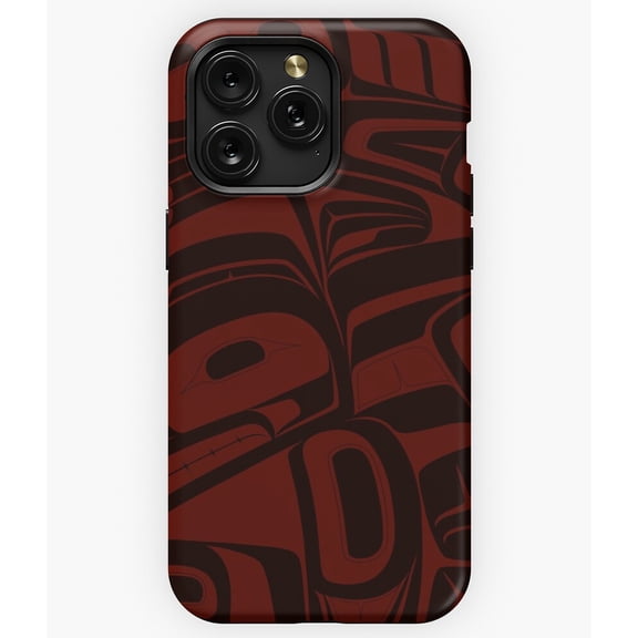Black and Red Formline Pacific Northwest Native A13331 Phone Case for iPhone 11 to 17 Pro Max