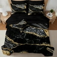 thumbnail image 1 of Black and Red Marble Comforter Set Size Foil Print Glitter 8 Pieces Bed in a Bag Abstract Black and Gold Bedding Set Boho Hippie Goth Bedroom Sets, 1 of 6