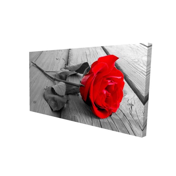 Black and Red Rose - Print on canvas by Begin Edition
