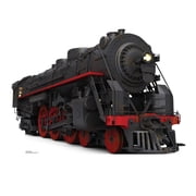 Black and Red Steam Train