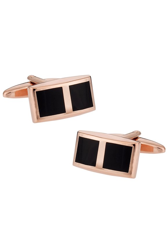 Black and Rose Gold Cufflinks by Cuff-Daddy