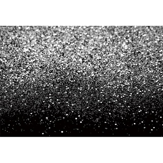 Black and Silver Backdrop 10x8ft Glitter Photography Background Happy