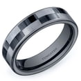 thumbnail image 1 of Black and Silver Checkerboard 6mm Mens Tungsten Band Size 8, 1 of 3
