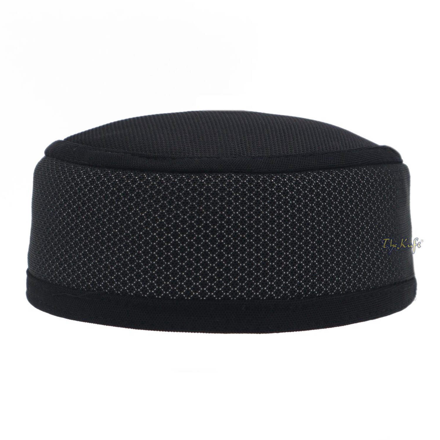 Black and Silver Madun Vented Top Pliable Two-color Round Kufi Hat ...