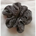 thumbnail image 1 of Black and Silver Sparkly Hair Scrunchies-Small - Made in the USA, 1 of 1