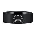 thumbnail image 1 of Black and Silver Tungsten Infantry Ring, 1 of 4