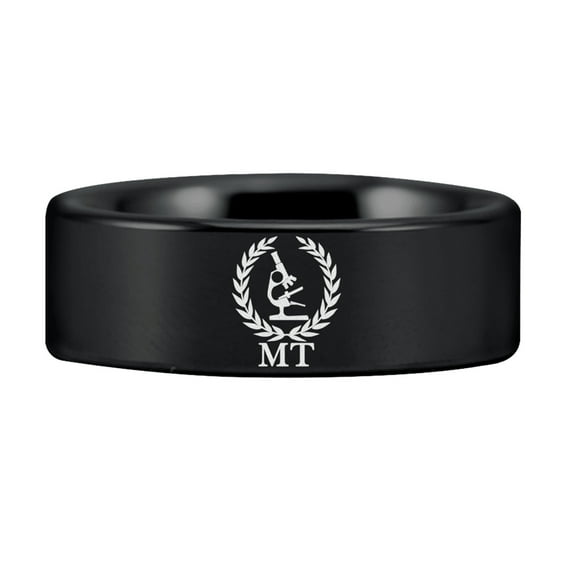 Black and Silver Tungsten MT Ring