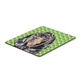 thumbnail image 1 of "Black and Tan Coonhound Lucky Shamrock St. Patricks Day Mouse Pad Hot Pad or Trivet", 1 of 1