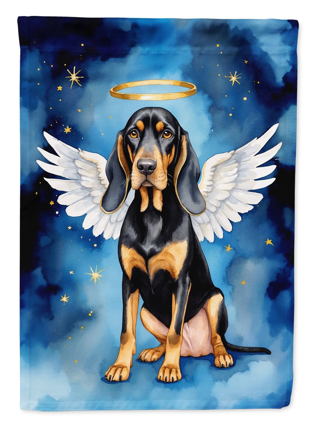 Black and Tan Coonhound My Angel House Flag 28 in x 40 in