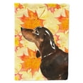 thumbnail image 1 of Black and Tan Dachshund Fall House Flag, 1 of 4