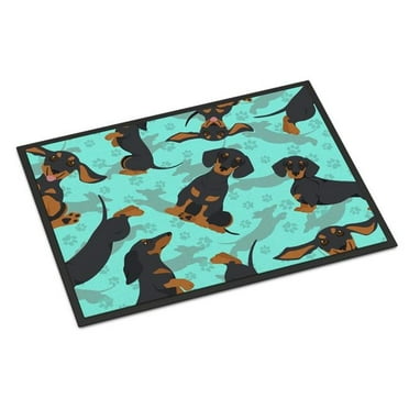 Black and Tan Dachshund Indoor or Outdoor Mat 24x36 36 in x 24 in
