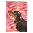 thumbnail image 1 of Black and Tan Dachshund Love Garden Flag, 1 of 5