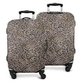 thumbnail image 1 of Black and Tan Leopard Print Luggage Cover Fashion Suitcase Cover Baggage Covers Fit 25-28 Inch Luggage (Go Travel), 1 of 5