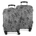 thumbnail image 1 of Black and Tan Leopard Print Luggage Cover Fashion Suitcase Cover Baggage Covers Fit 25-28 Inch Luggage (Go Travel), 1 of 5