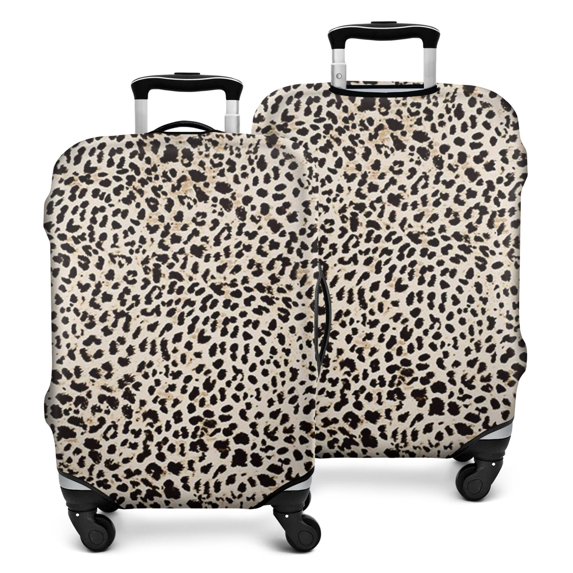 Black and Tan Leopard Print Luggage Cover Fashion Suitcase Cover Baggage Covers Fit 25-28 Inch Luggage (Go Travel)