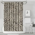 thumbnail image 1 of Black and Tan Leopard Print Shower Curtain 72"x72" ,Bathroom Decorative Shower Curtains Set with 12 Hooks,Modern Waterproof Washable Shower Curtain, 1 of 6