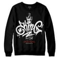 Black and White 14s DopeSkill Crewneck Sweatshirt King Chess Graphic Up