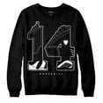 Black and White 14s DopeSkill Crewneck Sweatshirt No.14 Graphic Up to