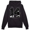 Black and White 14s DopeSkill Unisex Hoodie No.14 Graphic Up to size
