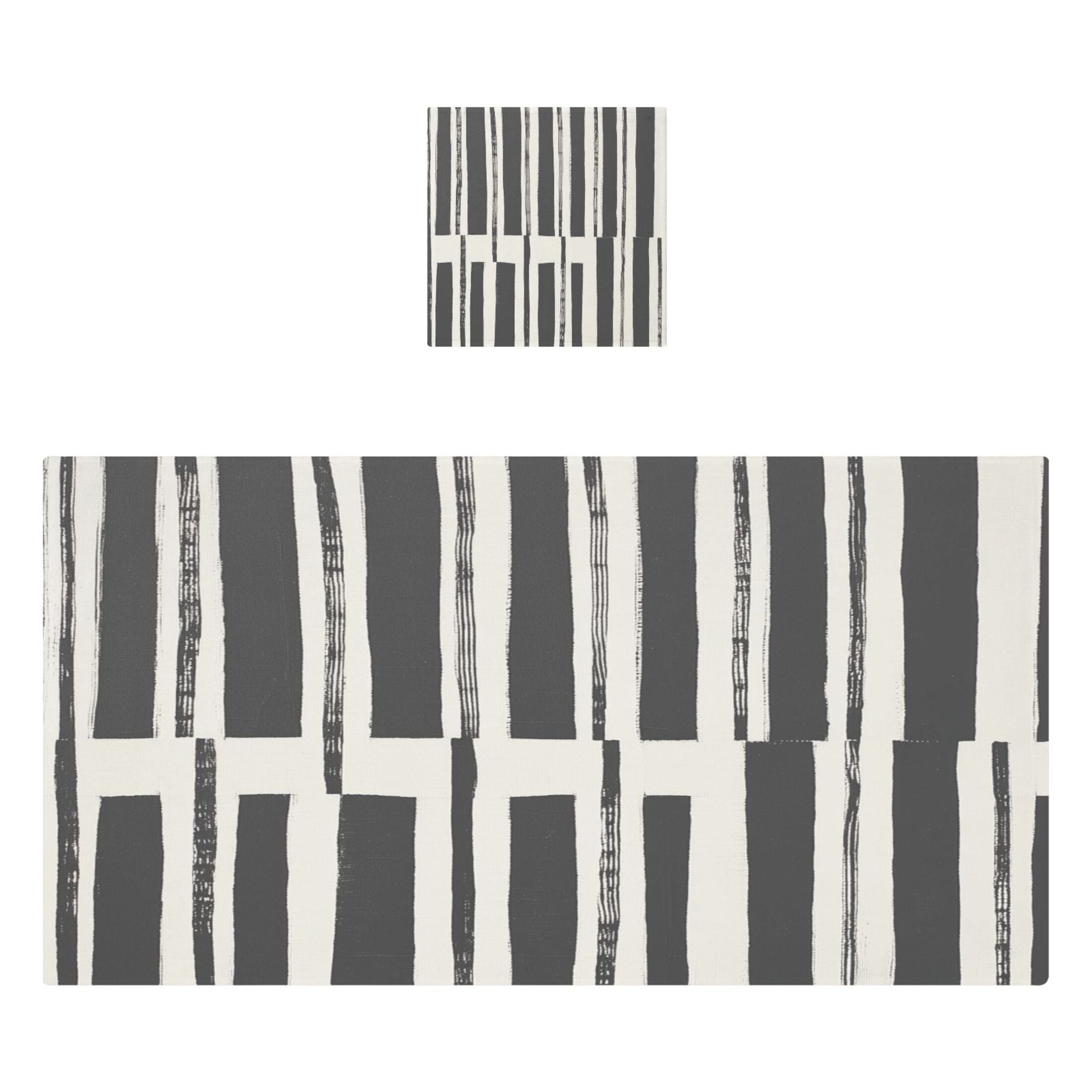 Black and White 2 Piece Cotton Bath and Face Towel Set Soft and Absorbent, for Beach Pool Bathroom