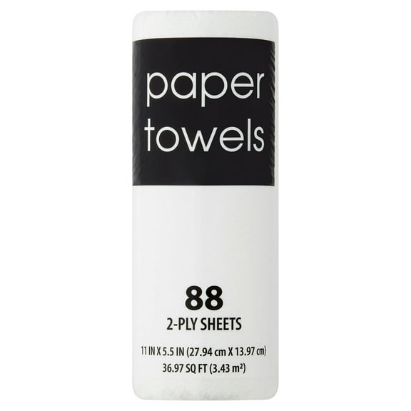 Black and White, 2-Ply Paper Towels, 88 Sheets 2 Pack